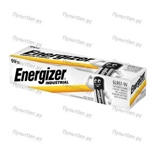 Эл. пит. Energizer INDUSTRIAL Крона 6LR61 BOX12 Alkaline 9V (12/72)