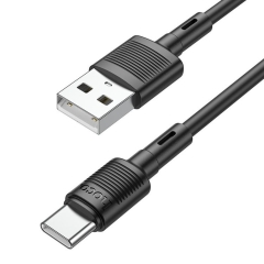 Кабель USB - Type-C Hoco X83 Victory, 1.0м, 3.0A, цвет: чёрный (1/33/330)