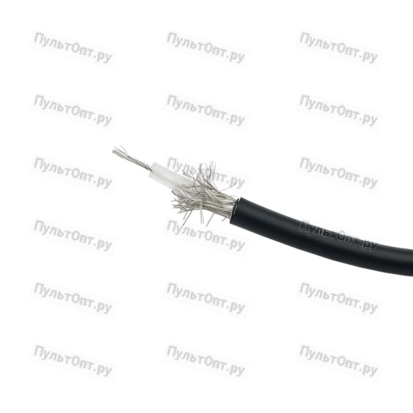 Кабель RG-58C/U BC BK коаксиальный 50 Ом медный черный 100м