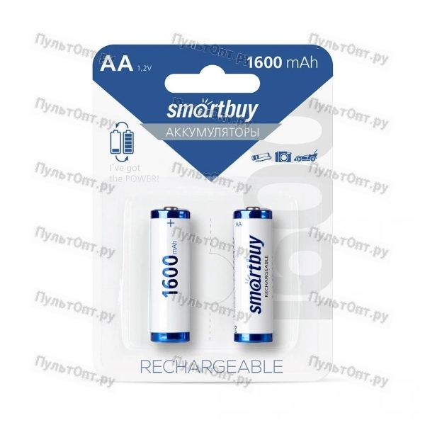 Аккумулятор Smartbuy R6 NiMh (1600 mAh) (2 бл) (24/240)