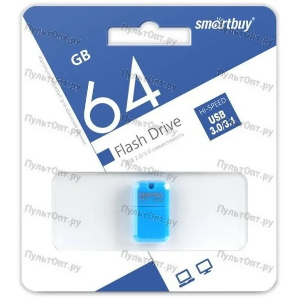 USB 3.0 64GB Smartbuy Art синий