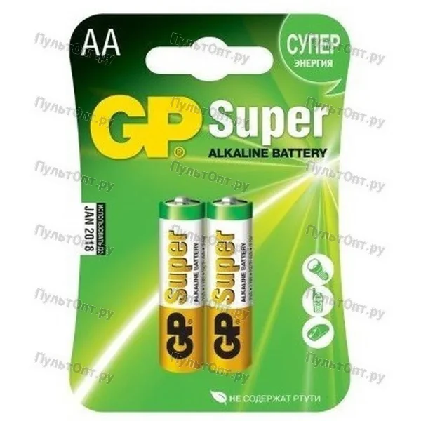 Эл. пит. AA alkaline BL2 GP Super (20)