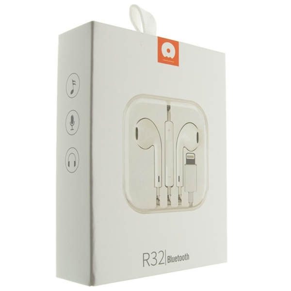 Гарнитура Hoco WUW R32 Lightning (белая)