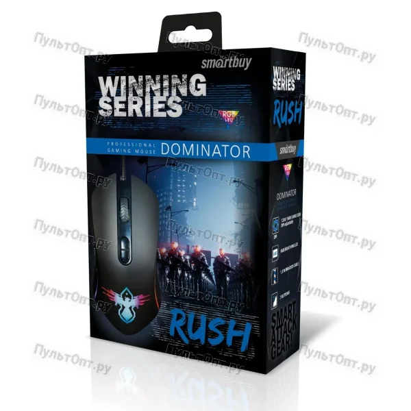 Мышь игровая проводная Smartbuy RUSH Dominator черная (SBM-720G-K)/40