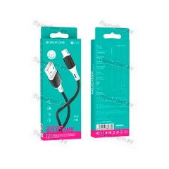 Кабель Borofone BX79 USB (m)-Lightning (m) 1м 2.4A силикон черный (1/360)