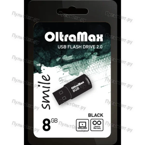 USB 8GB OltraMax Smile чёрный