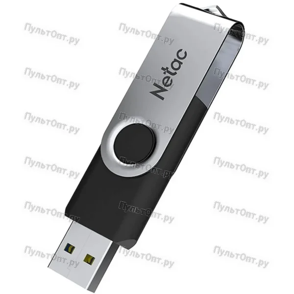 USB 3.0 16GB Netac U505 чёрный/серебро