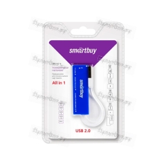 Картридер Smartbuy 717 USB2.0 SD/microSD/MS/M2 голубой