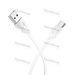 Кабель USB - микро USB Borofone BX19 Benefit, 1.0м, круглый, 2.0A, ПВХ, белый
