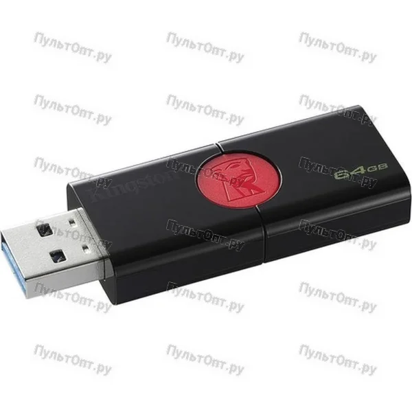 USB 3.0 64GB Kingston Data Traveler DT106 чёрный/красный
