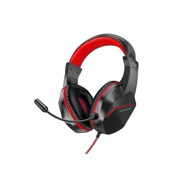 Наушники полноразмерные Borofone BO104 Phantom, Jack 3.5mm, кабель 1.8м, красный (1/30)