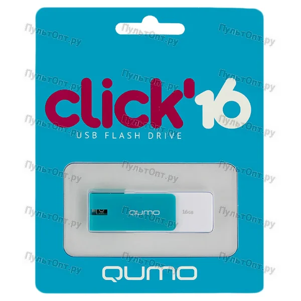 USB 16GB Qumo Click лазурь
