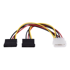 Кабель GoPower MOLEX (f)-2SATA (m) 0.2м PVC RoHS в пакете (1/500)
