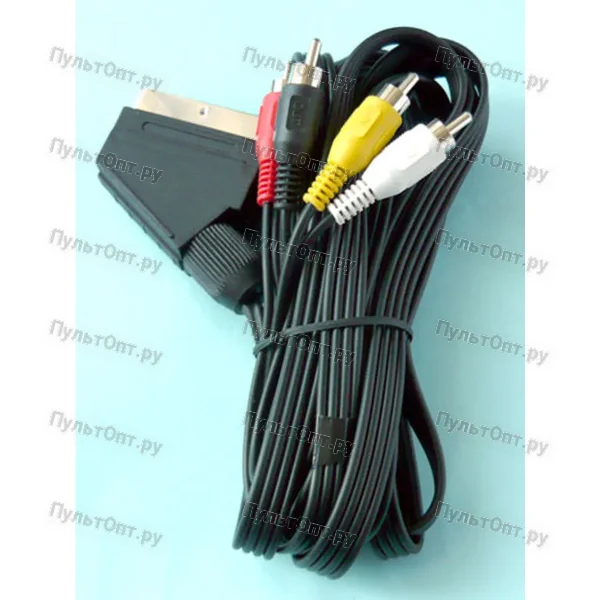 Аудио видео кабель SCART - 4 RCA 3 м (10)