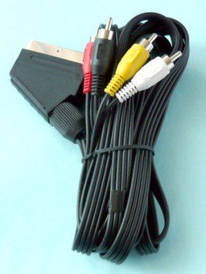 Аудио видео кабель SCART - 4 RCA 3 м (10)