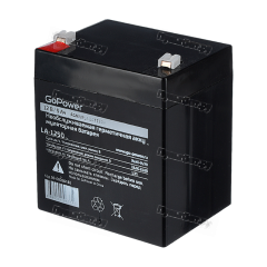 Аккумулятор свинцово-кислотный GoPower LA-1250 12V 5Ah T2/ F2 (1/10)