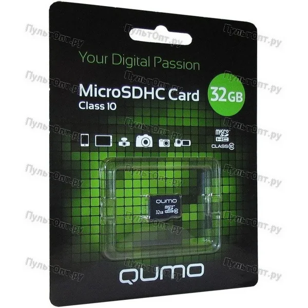 MicroSD 32GB Qumo Class 10 UHS-I без адаптера