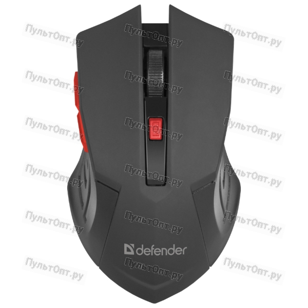 Мышь Defender Accura MM-275, красная, беспроводная, 6 кнопок, 800-1600 dpi, USB
