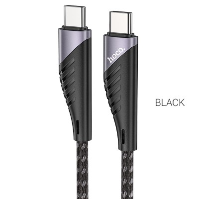 USB кабель Hoco U95 Freeway charging data cable 60W for Type-C to Type-C (черный)