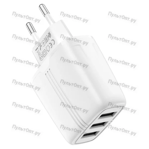 СЗУ Hoco N15 Amazing three-port charger (EU) (белый)