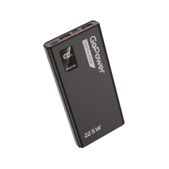 Внешний аккумулятор GoPower PB03-10 10000mAh 3.0A 22.5W 2USB/Type-C черный (1/50)