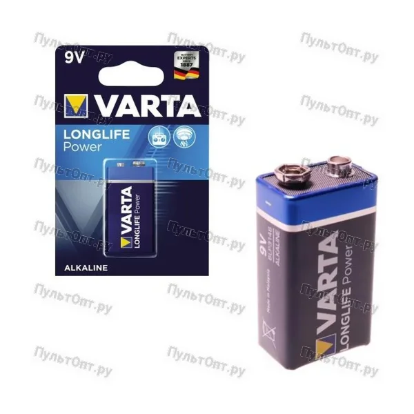 Эл. пит. крона alkaline BL1 Varta LongLife Max Power (10/50)
