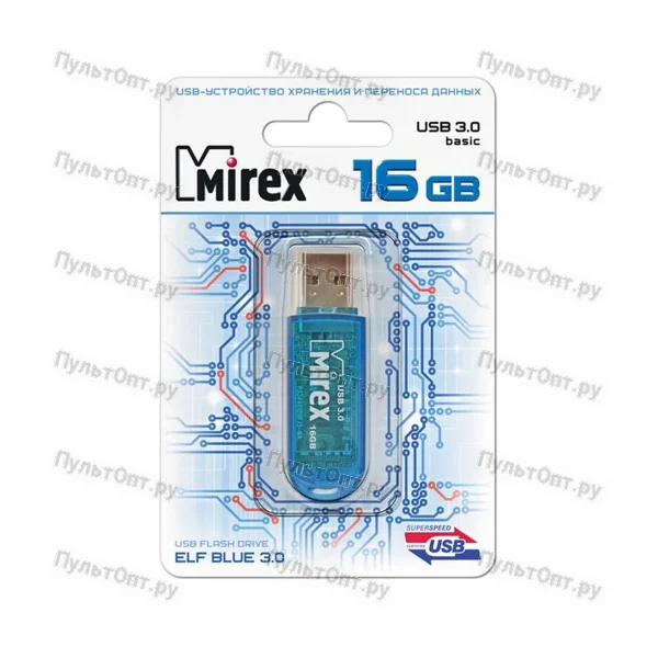 USB 16GB Mirex ELF синий (ecopack)