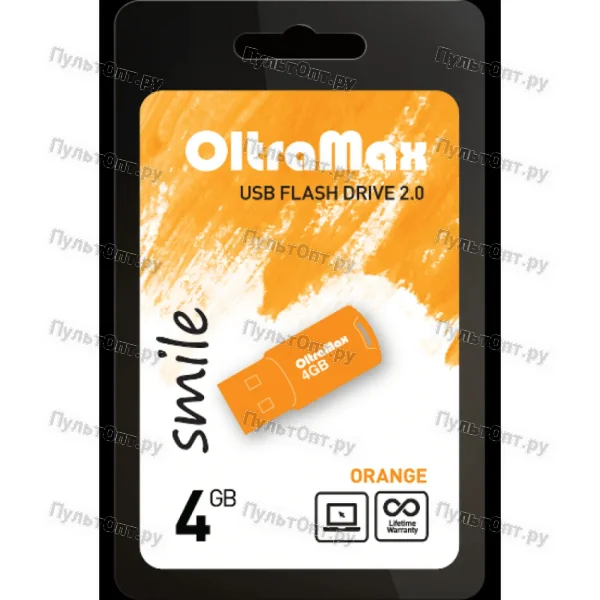 USB 4GB OltraMax Smile оранжевый
