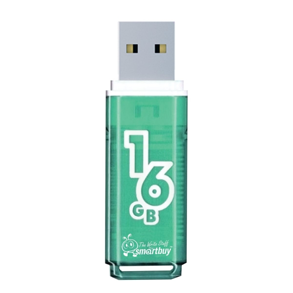 USB 16GB Smartbuy Glossy зелёный