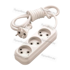 Удлинитель Makel 3р.Б/З 10.0м белый MGP128