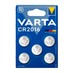 Батарейка Varta ELECTRONICS CR2016 BL5 Lithium 3V (6016) (5/50/500)