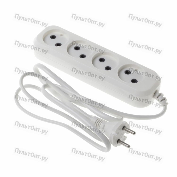 Удлинитель Старт S 3р.Б/З 6A ШВВП 2x0.75 3.0м белый (1/20)