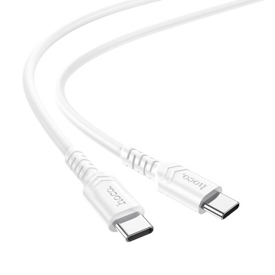 USB кабель Hoco X62 Fortune 100W fast charging data cable for Type-C to Type-C (белый)