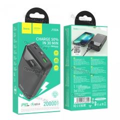 Аккумулятор внешний Hoco J102A, 20000mAh, Cool, PD20W+QC3.0, цвет: чёрный (1/42)