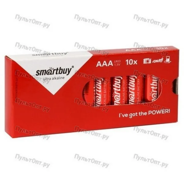 Эл. пит. AAA alkaline BOX10 Smartbuy (10/800)