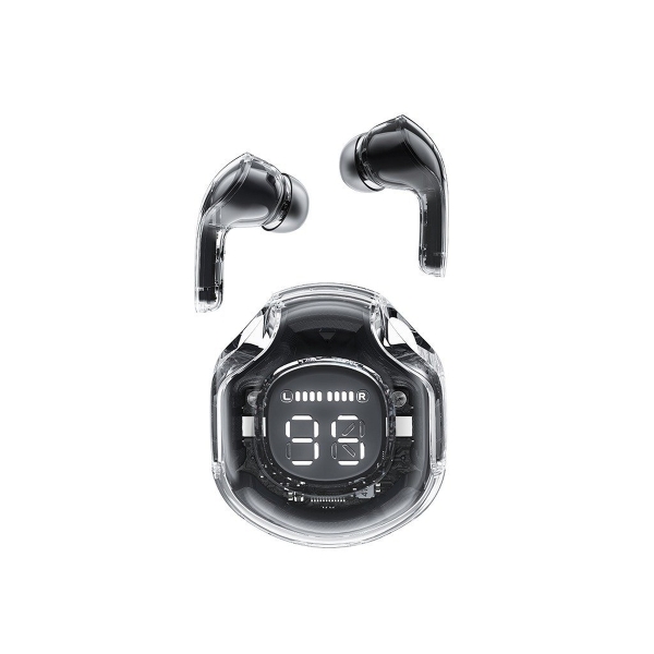 Наушники внутриканальные ACEFAST T8 Crystal, пластик, bluetooth 5.3, микрофон, IPX4, цвет: чёрный (1
