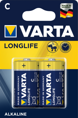 Батарейка Varta LONGLIFE LR14 C BL2 Alkaline 1.5V (4114) (2/20/200)