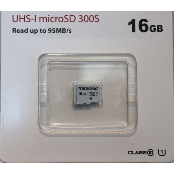 MicroSD 16GB Transcend 300S UHS-I U1 без адаптера