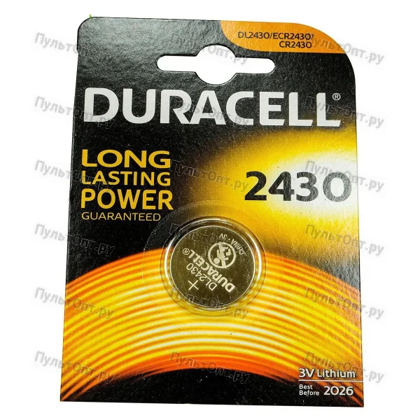 Эл. пит. CR2430 BL1 Duracell (1/10)