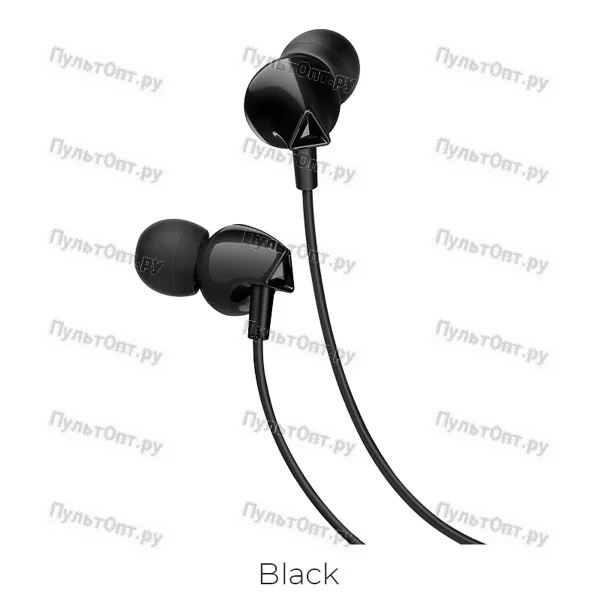 Гарнитура Hoco M60 Perfect sound universal earphones with mic (черный)