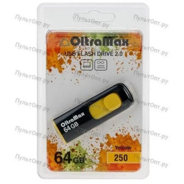USB 64GB OltraMax 250 жёлтый