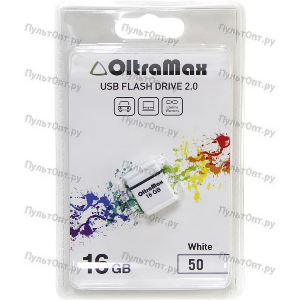 USB 16GB OltraMax 50 белый