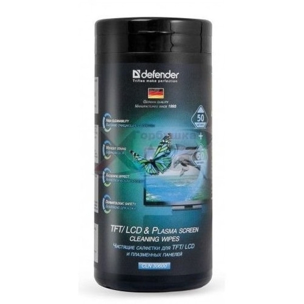 Салфетки Defender, универс-е, влажные в тубе 100 шт. (CLN30322)