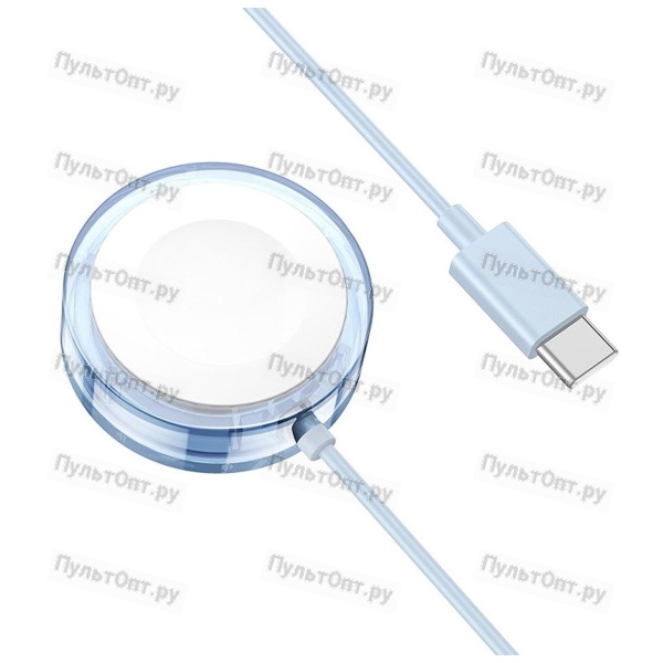 Устройство зарядное беспроводное Hoco CW51 Wireless, Apple Watch, 2,5Вт, цвет: синий (1/28/280)