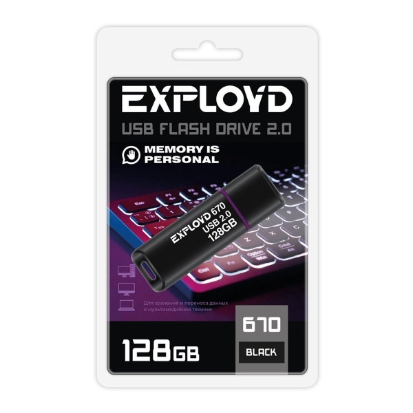 USB 128GB Exployd 670 чёрный