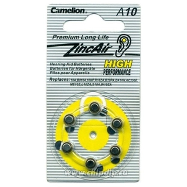 Эл. пит. ZA10 BL6 Camelion (60)