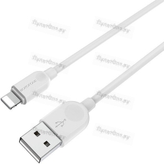 Кабель USB - Type-C Borofone BX14, 3 м, круглый, 3A, силикон (белый)