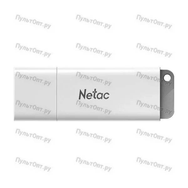 USB 32GB Netac U185 с LED индикатором, белый