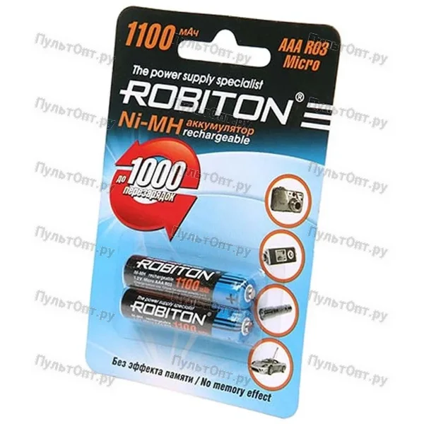 Аккумулятор AAA SR2 Robiton 1100 mAh (50)