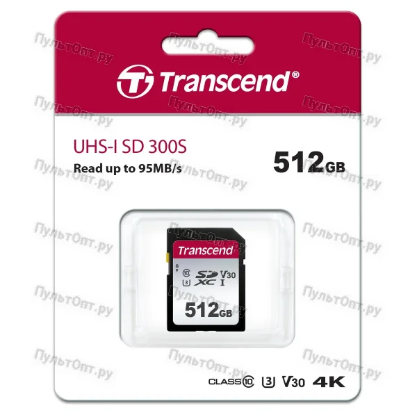 SDXC 512GB Transcend 300S Class 10 UHS-I U3 V30
